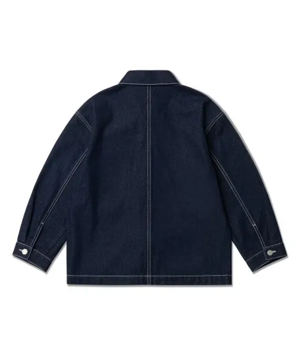 Джинсовая куртка оверсайз, Musinsa Standard Kids, Deep Indigo — фото 3