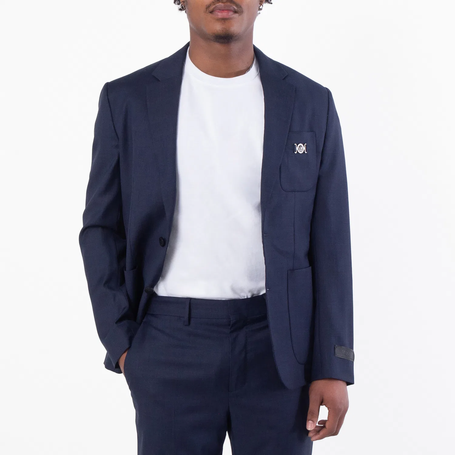 Блейзер однобортный Medusa Wool Versace, Ink Blue