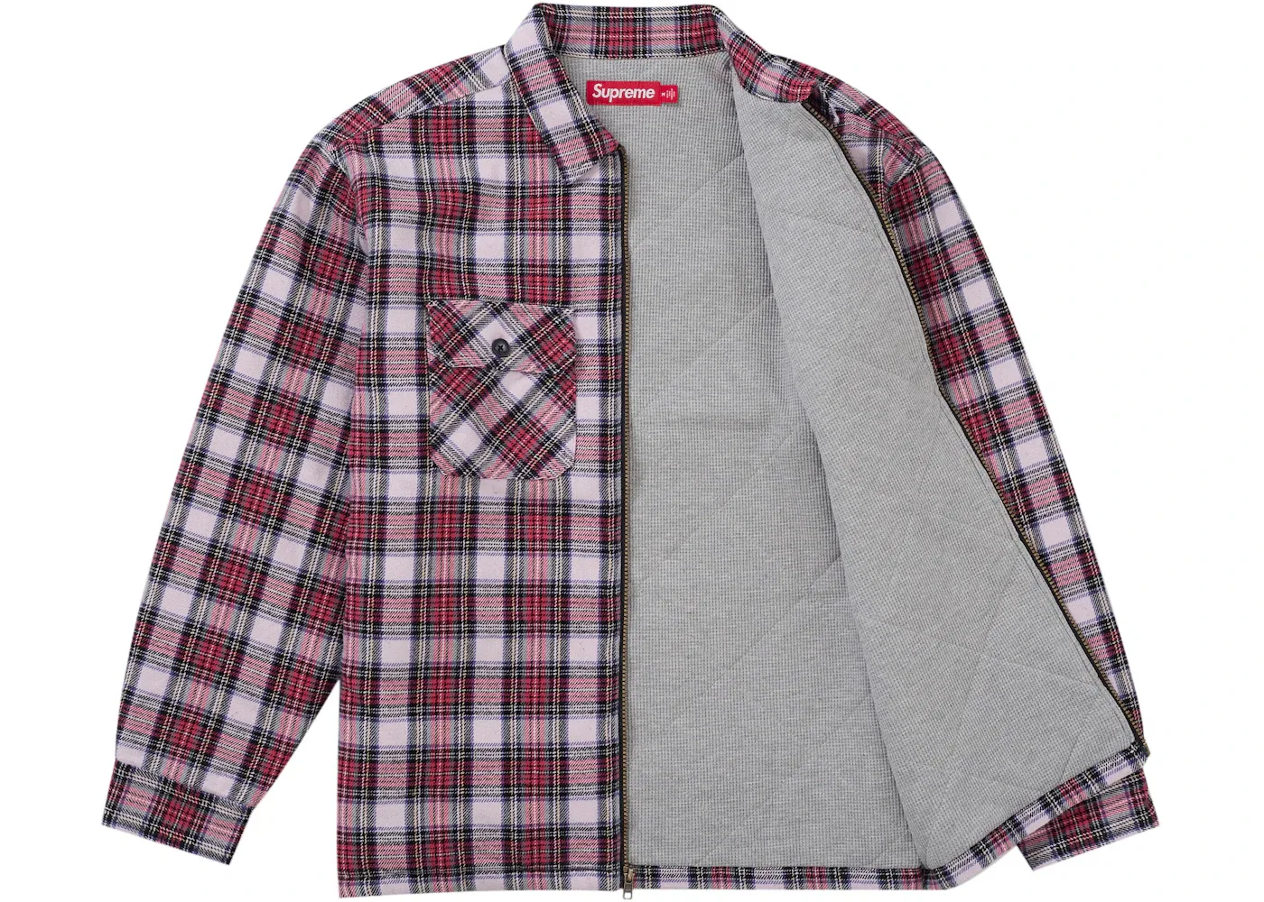 Мужская фланелевая рубашка с начесом на молнии Red Supreme, Red — фото 2