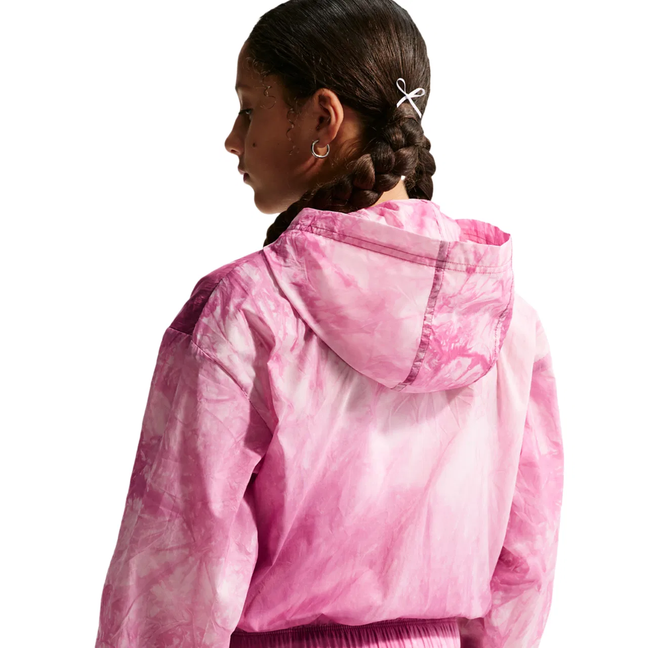 Куртка для девочек NSW Woven Track Jacket Nike, цвет Sweet Beet/Soft Pearl — фото 2