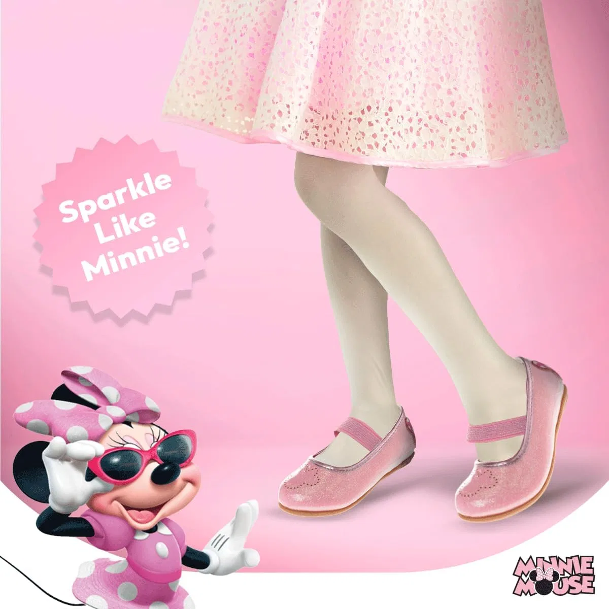 Детские туфли Мэри Джейн для девочек с принтом Disney, Pink — фото 3