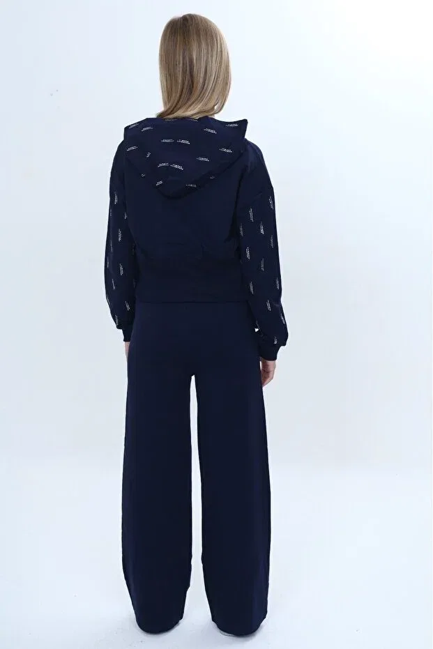 Детский комплект для девочек с вышивкой Toontoy, Navy Blue — фото 4