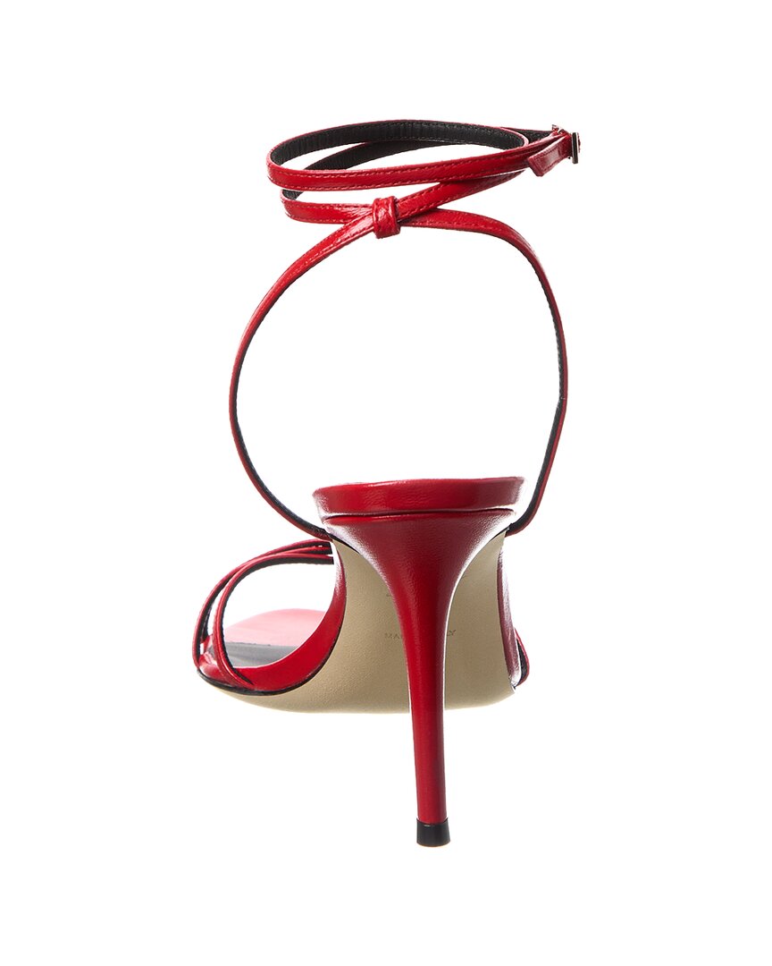Giuseppe Zanotti Clandestino 90 Leather Sandal, красный — фото 3