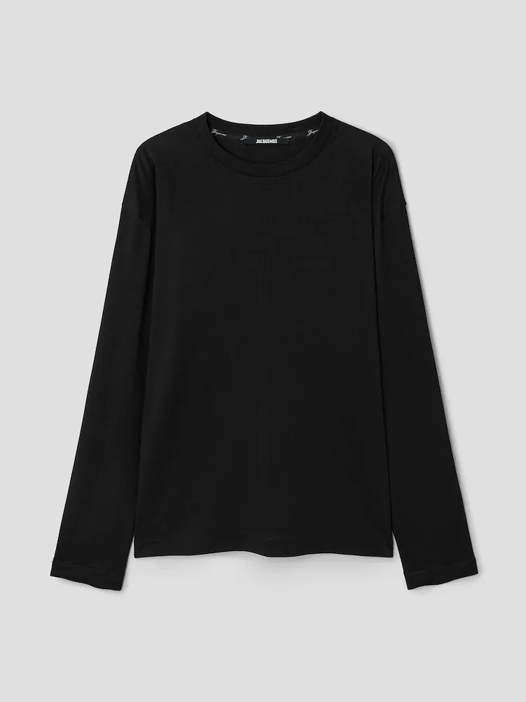 Футболка с длинным рукавом Le Tshirt Rond Carre Ml JACQUEMUS, Black