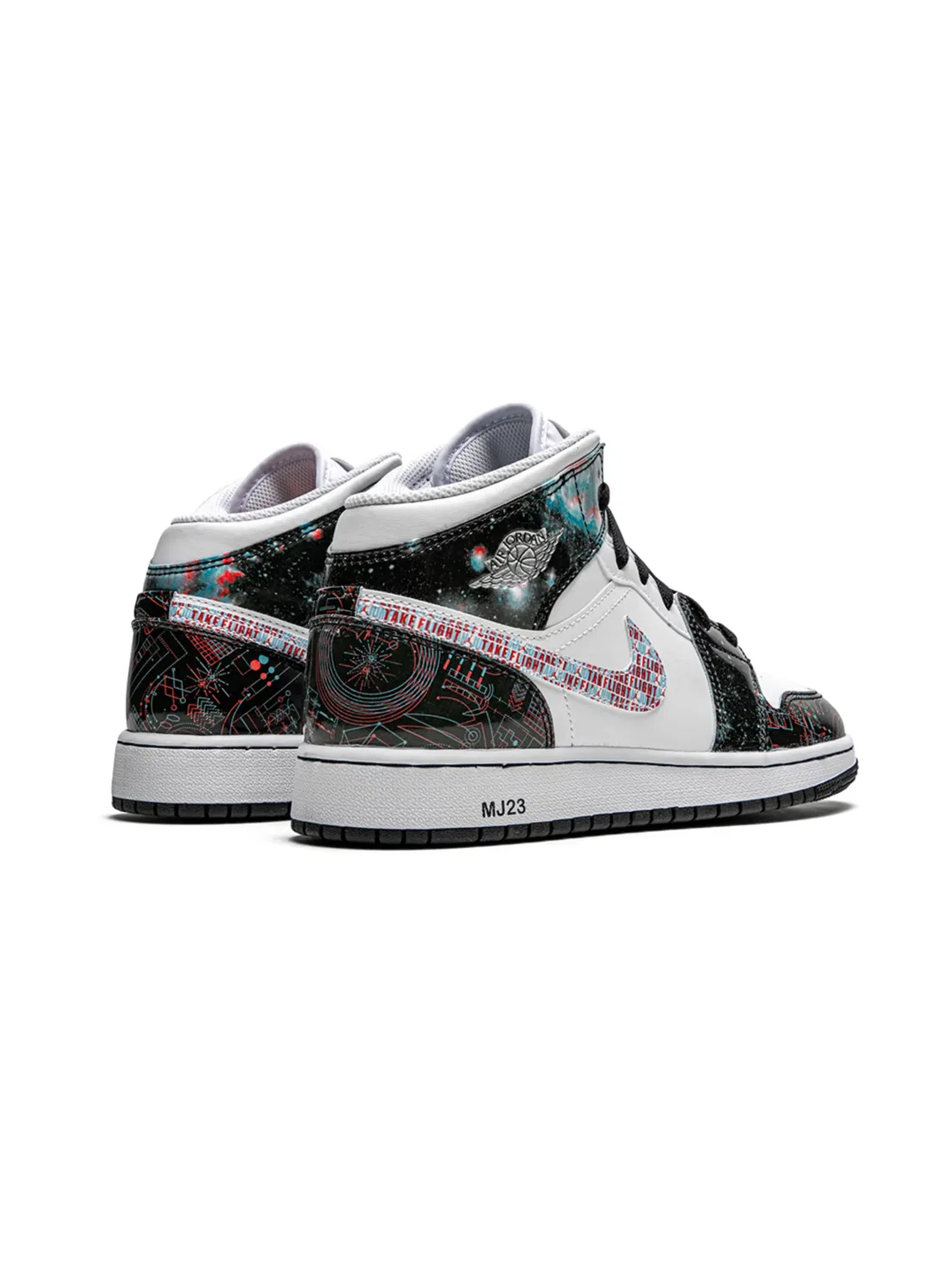 Кроссовки Air Jordan 1 Mid SE 'Take Flight', белый — фото 4