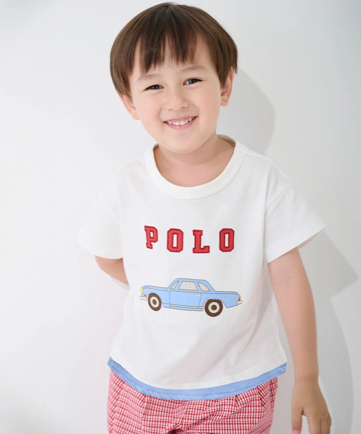 Детская футболка с аппликацией POLO BCS petit main, Off White