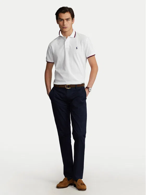 Поло slim fit Classics Polo Ralph Lauren, белый — фото 2