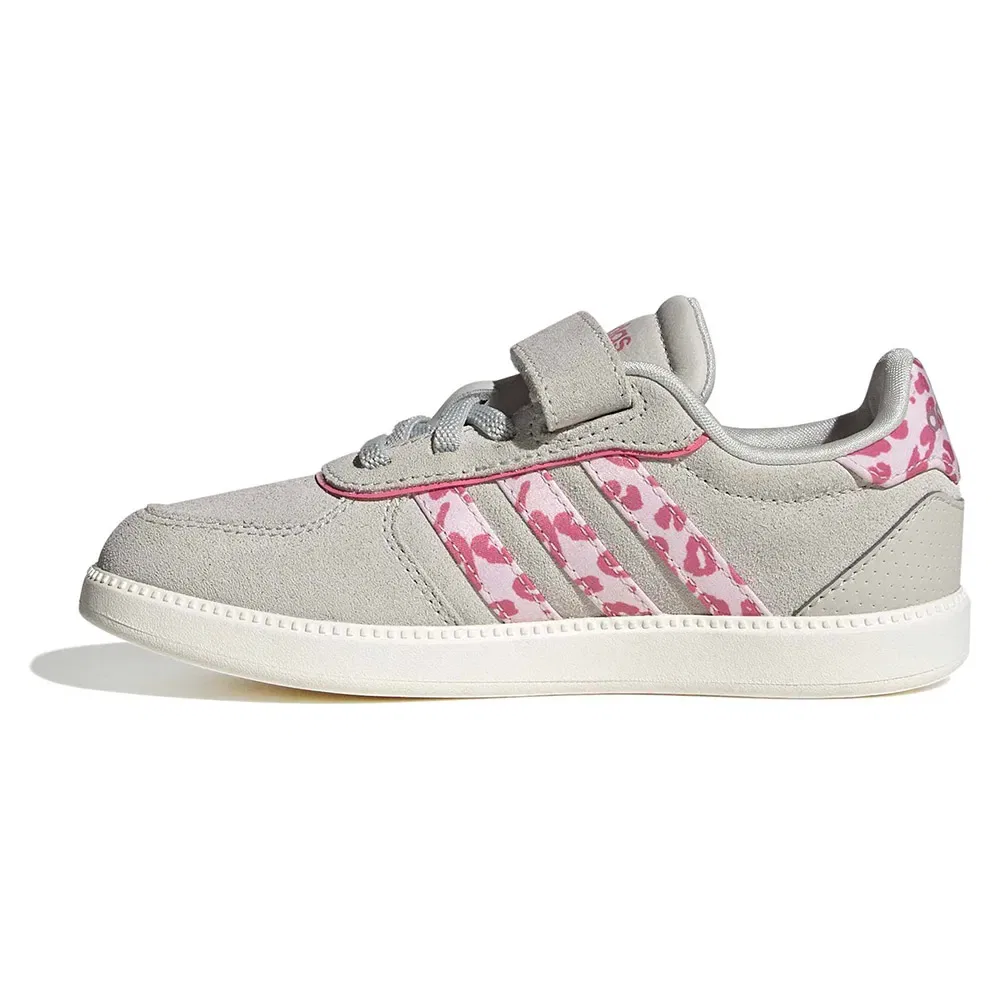 Детские кроссовки для девочек с верхом из кожи Breaknet Sleek Adidas, Grey — фото 3