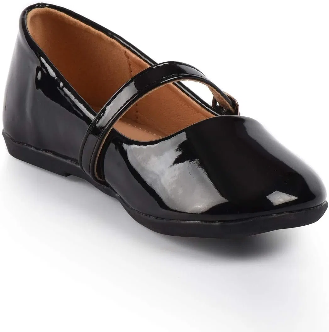 Детские туфли-балетки для девочек с бантом Nova Utopia Nova Footwear, Black — фото 4
