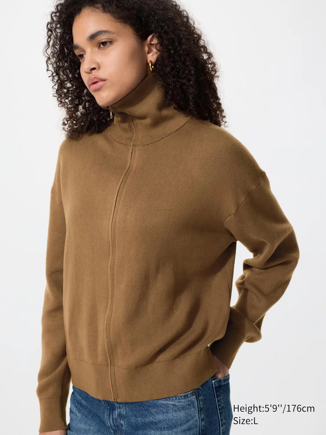 Кардиган Uniqlo, хлопковый, для повседневной носки, черный — фото 3