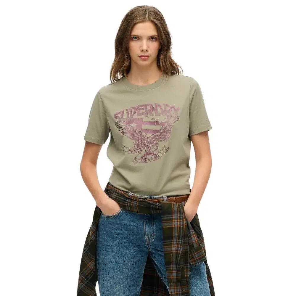 Мужская футболка с принтом American Eagle Superdry, Зеленый — фото 2