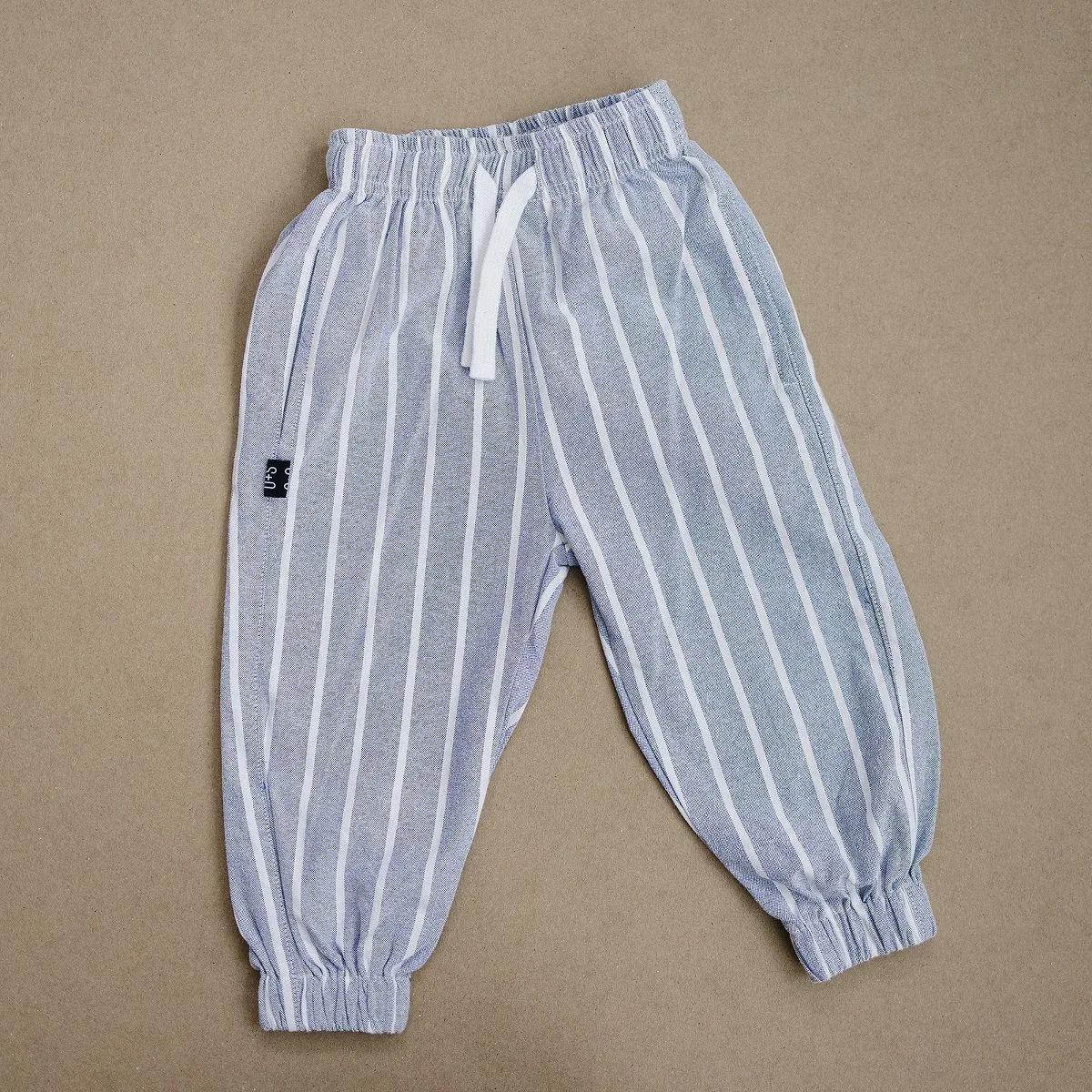Детские штаны для девочек хлопковые с принтом Dylan Breathable Cotton Stripe Summer Jogger Pants Olive + Scout, Blue