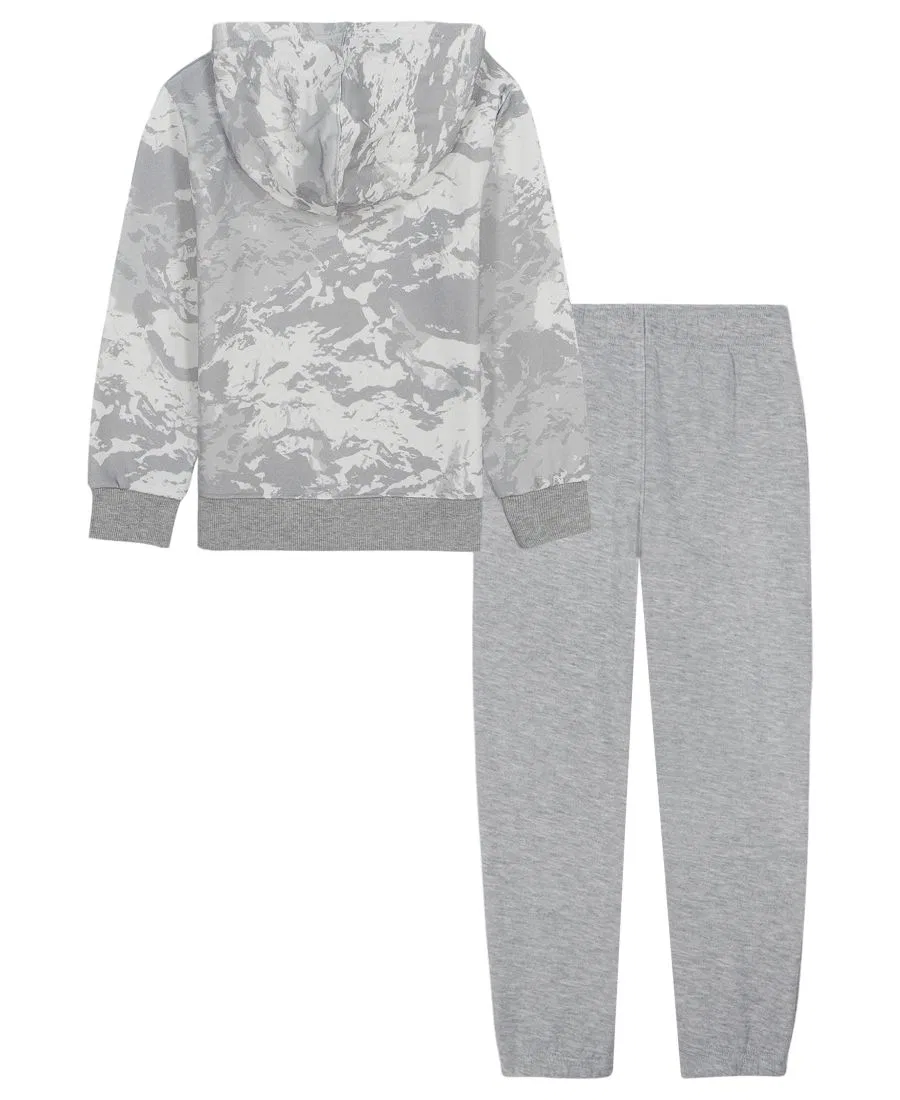 Комплект из худи и джоггеров с флисом Rival Under Armour, White Camo/Mod Gray Heather — фото 2