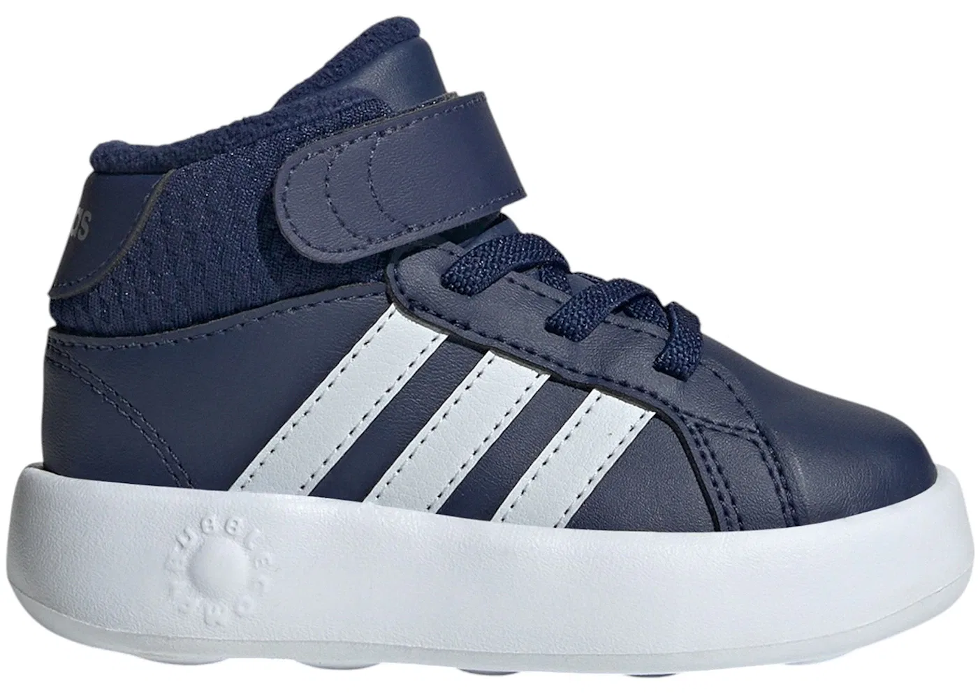Детские кроссовки с высоким верхом Adidas Grand Court Mid, Dark Blue Halo Blue Silver Metallic