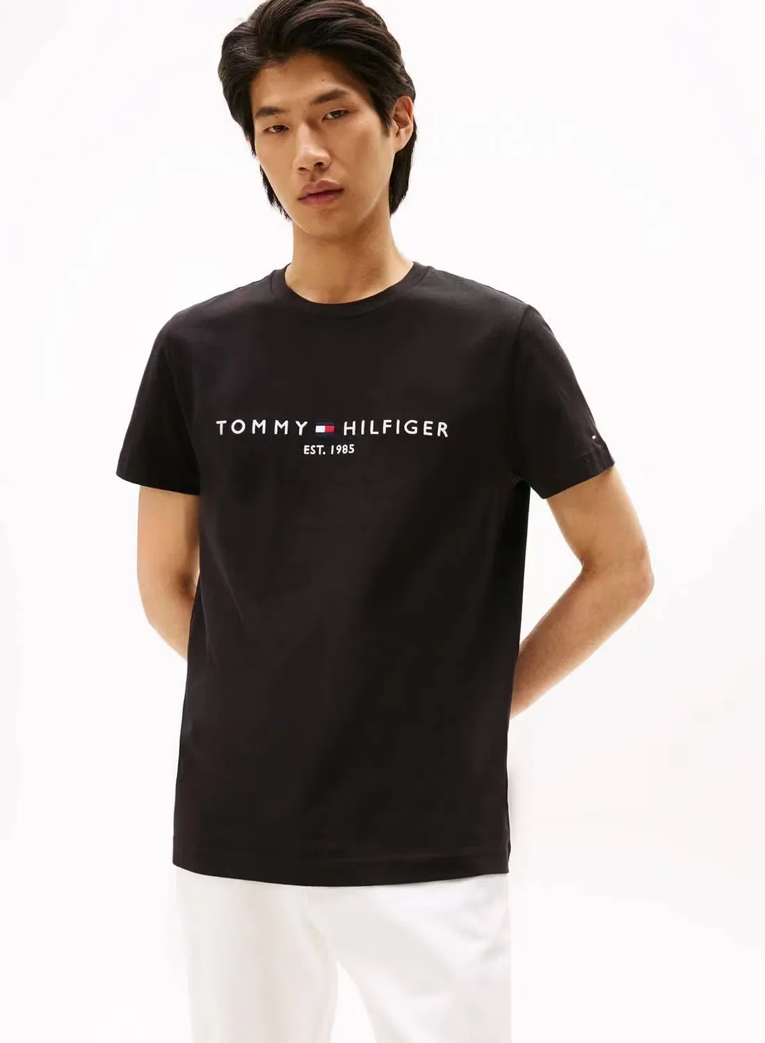 Футболка с вышитым логотипом Core logo Tommy Hilfiger, черный