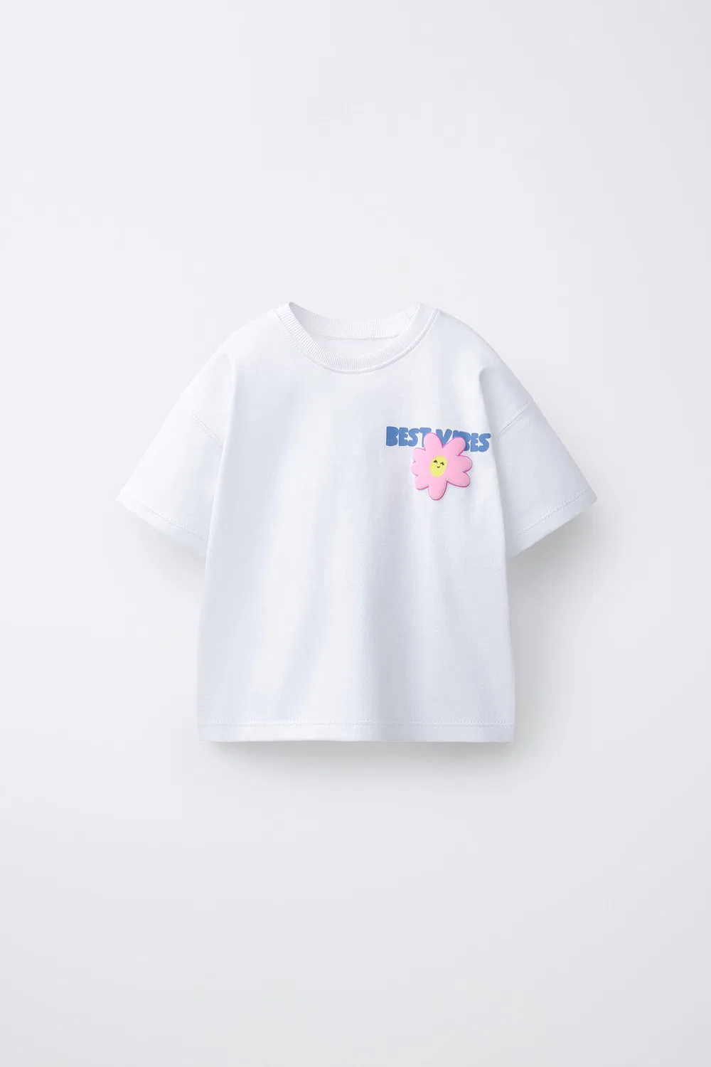 Футболка с принтом наклейки ZARA, White