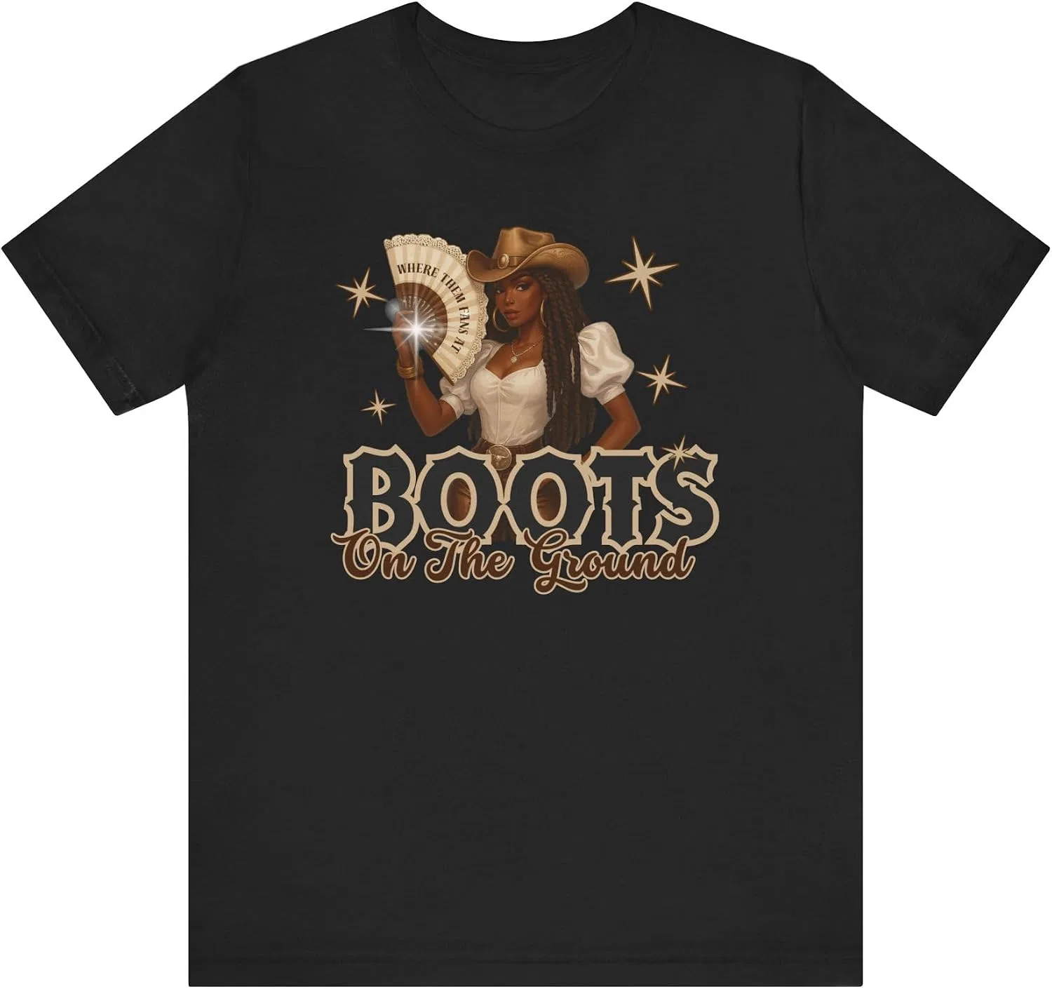 Мужская футболка с принтом Boots On The Ground, чёрный