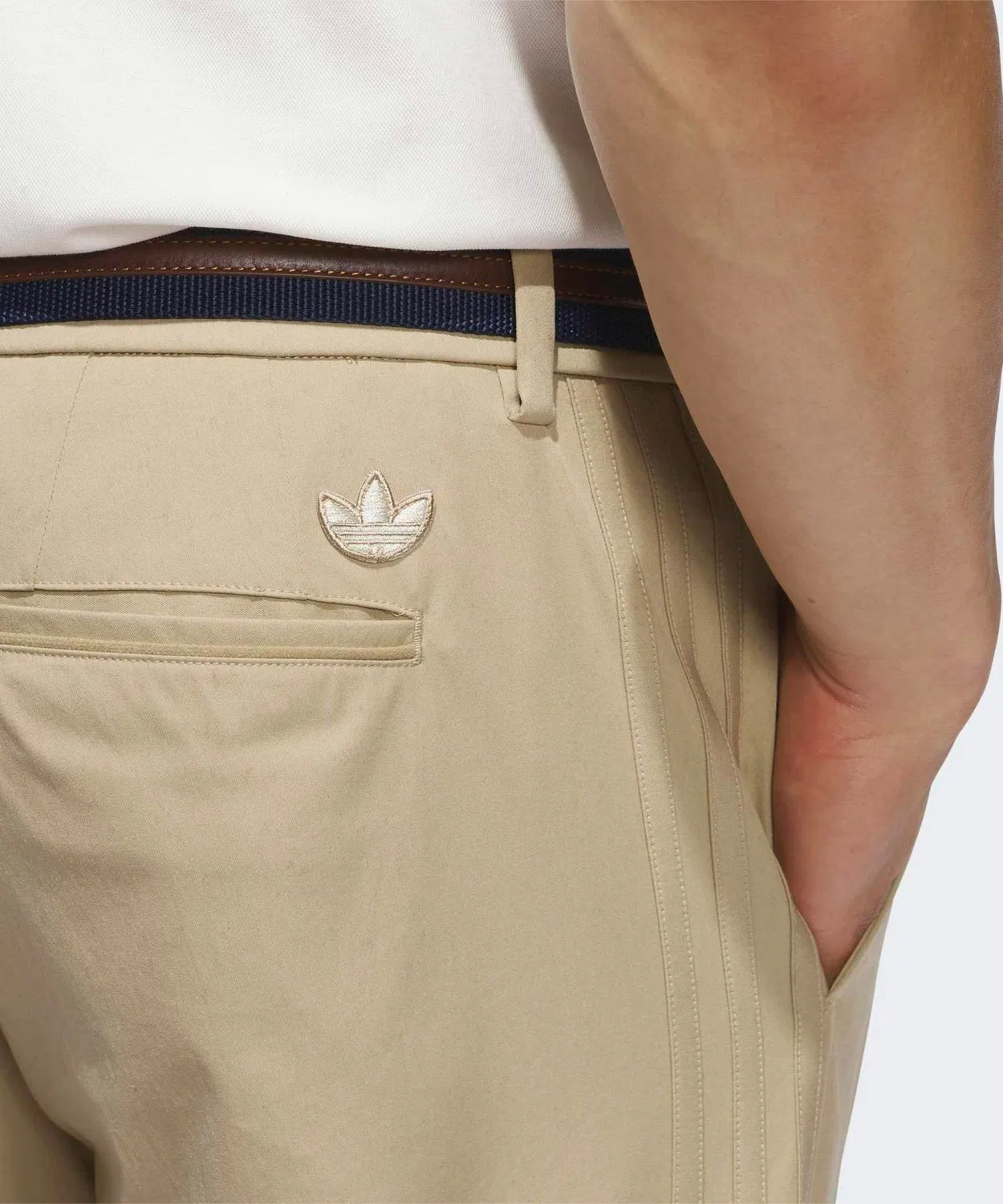 Мужские брюки regular fit с принтом Twill Weave Adidas, Beige — фото 3