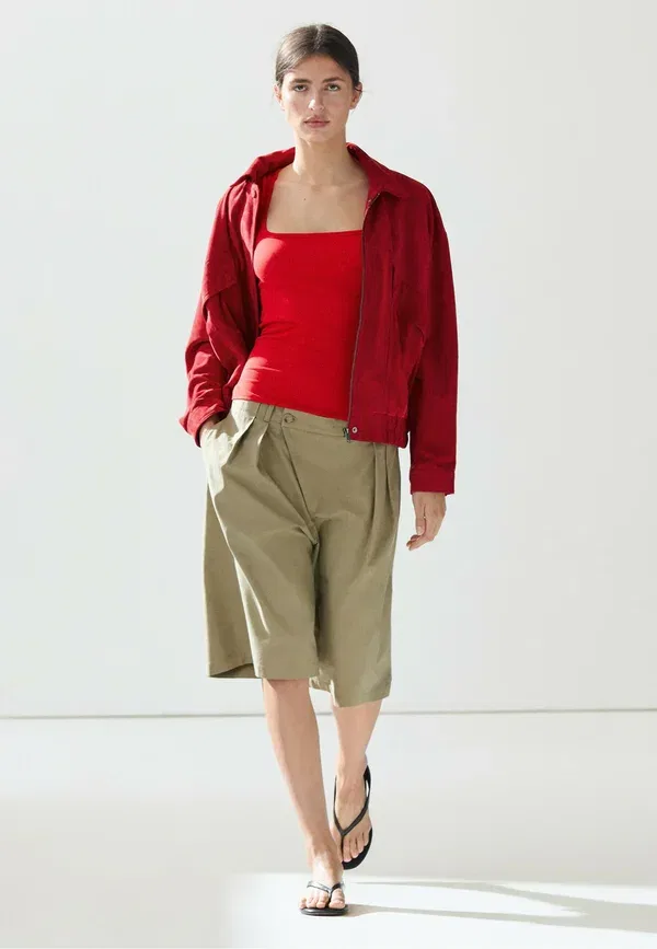 Топ хлопковый Massimo Dutti, red, красный