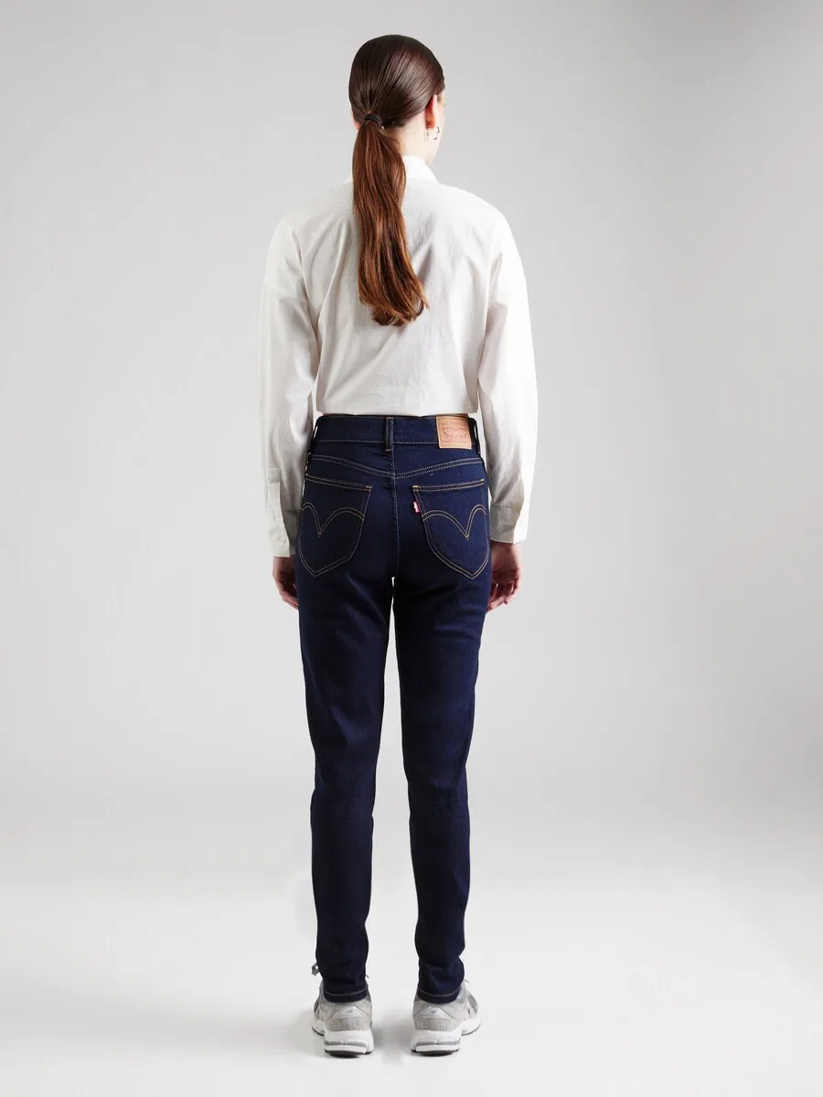 Джинсы LEVI'S Slim fit 'Retro High Skinny Jeans' темно-синего цвета — фото 3