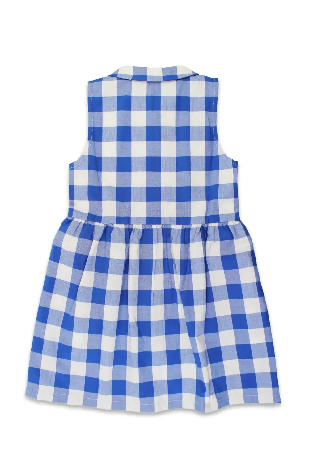Платье из хлопка Gingham Toby Tiger, Blue — фото 3
