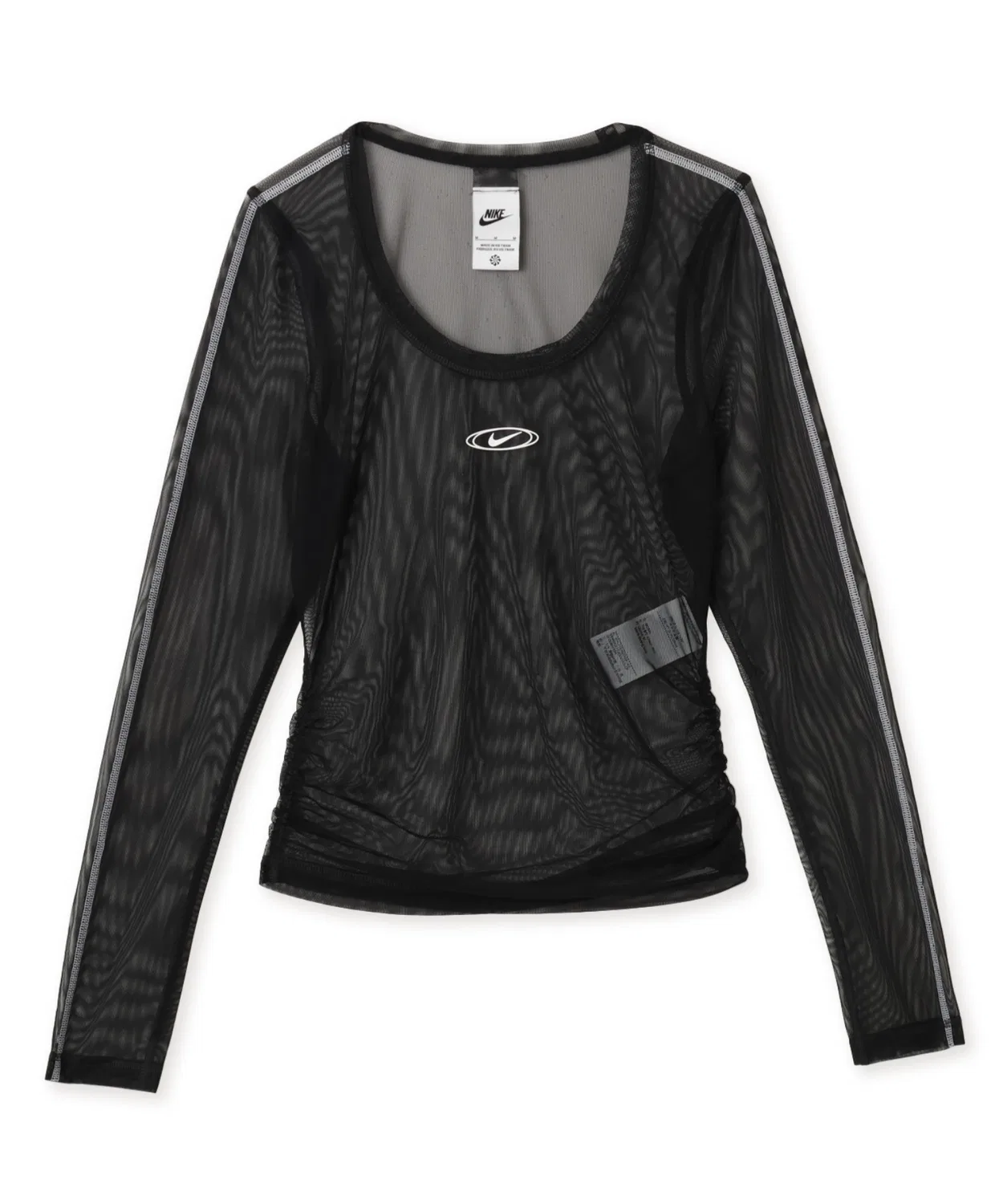Женский лонгслив из шифона с длинным рукавомNIKE Street Sheer, Black