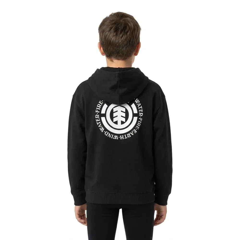 Детское худи с принтом Element Seal Full Zip Sweatshirt Element, Black — фото 2