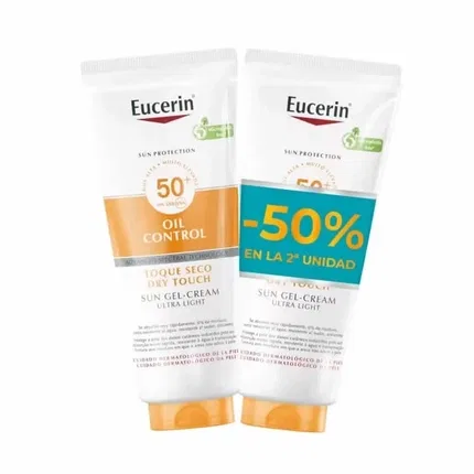Солнцезащитный гель-крем Oil Control Dry Touch Sun Gel Cream Ultra Light Eucerin, 2x200 мл