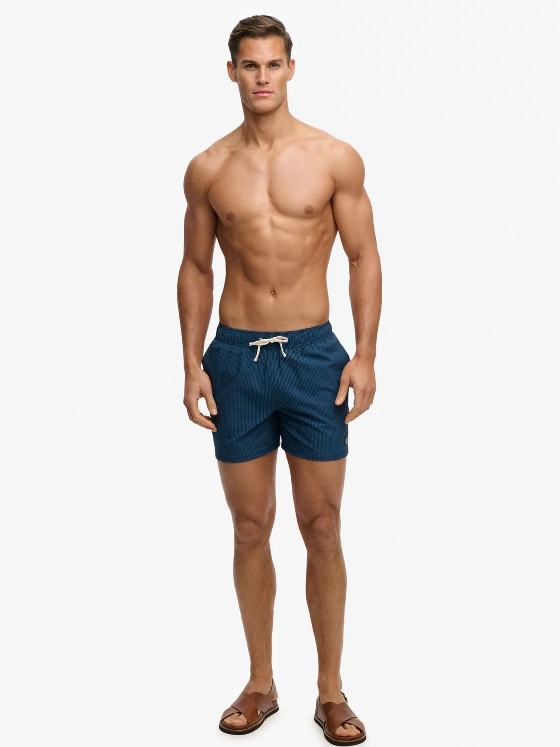 Плавки Superdry Seer Sucker 15-inch, Синие — фото 4