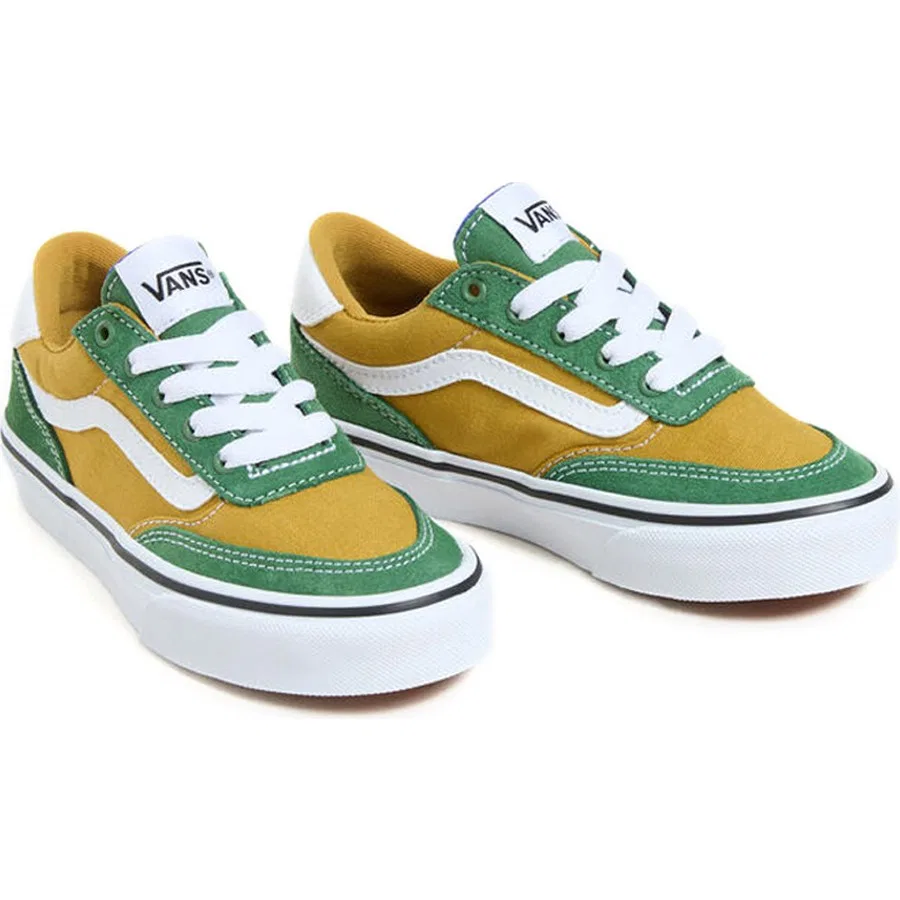 Кроссовки детские с верхом из кожи Brooklyn LS Vans, Желтый — фото 2