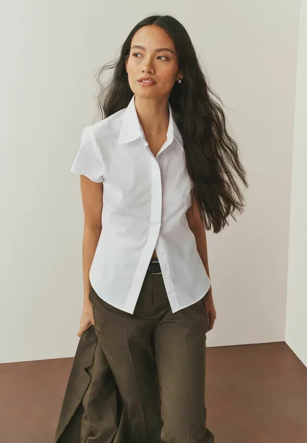 Блузка с коротким рукавом Regular fit Essential Short Sleeve 2 Pack Next, белый — фото 3