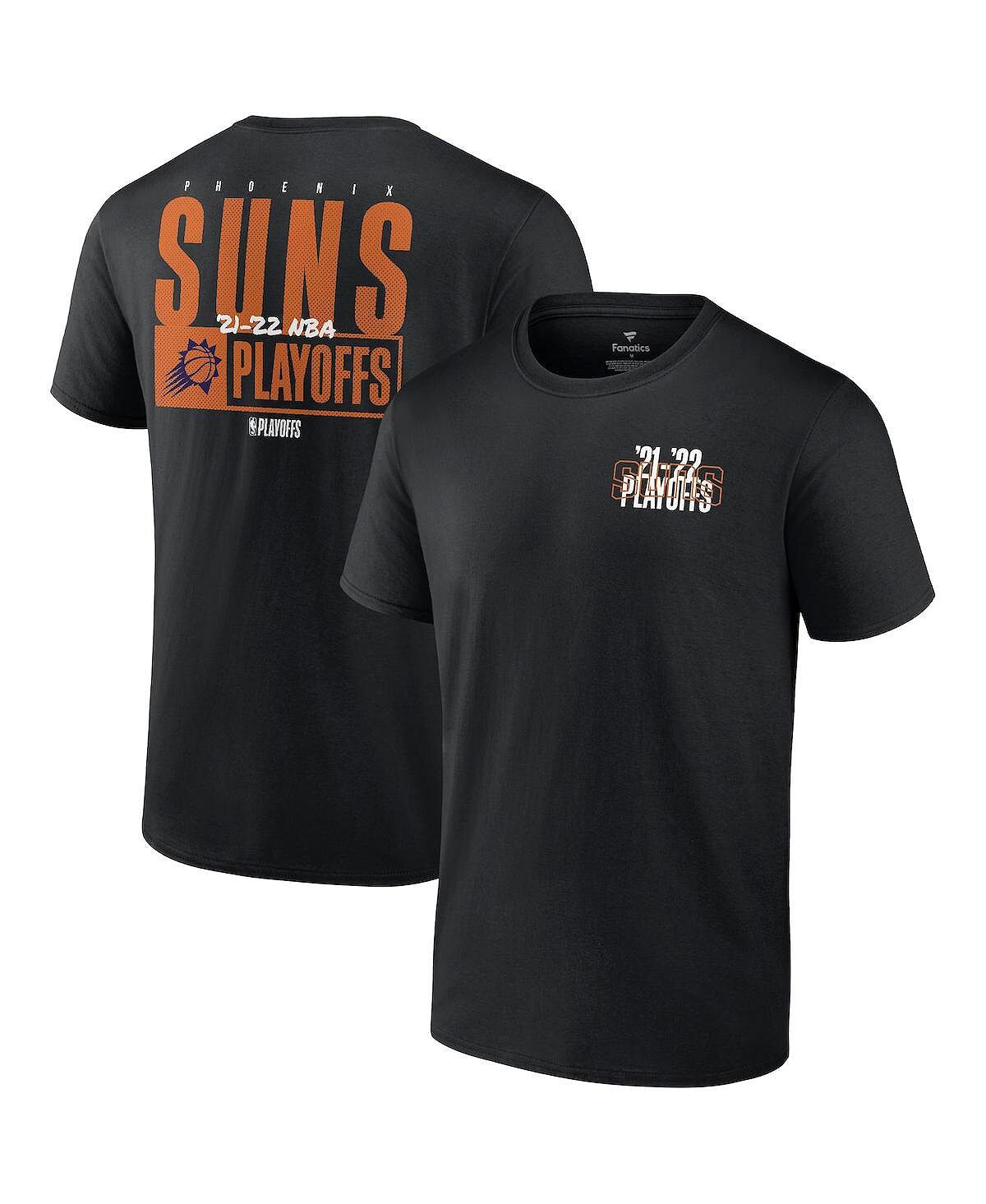 

Мужская черная футболка phoenix suns 2022 nba playoffs dunk Fanatics, черный