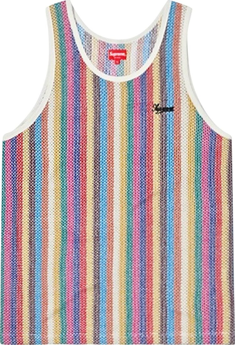 

Топ Supreme Knit Stripe Tank Top 'Multicolor', разноцветный, Коричневый, Топ Supreme Knit Stripe Tank Top 'Multicolor', разноцветный