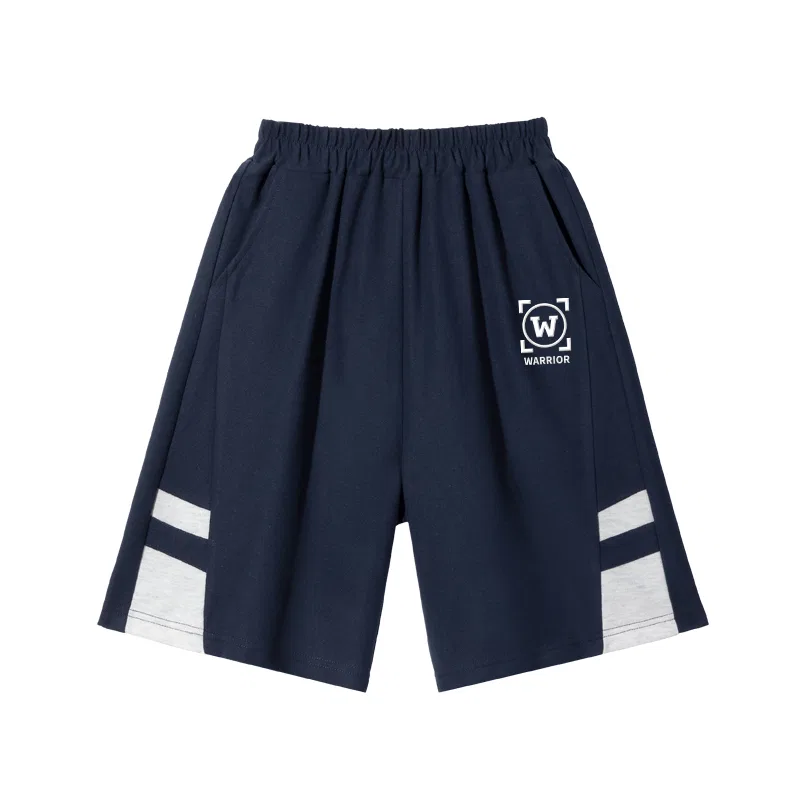 Детские шорты с принтом Navy Blue/White Round Logo K WARRIOR