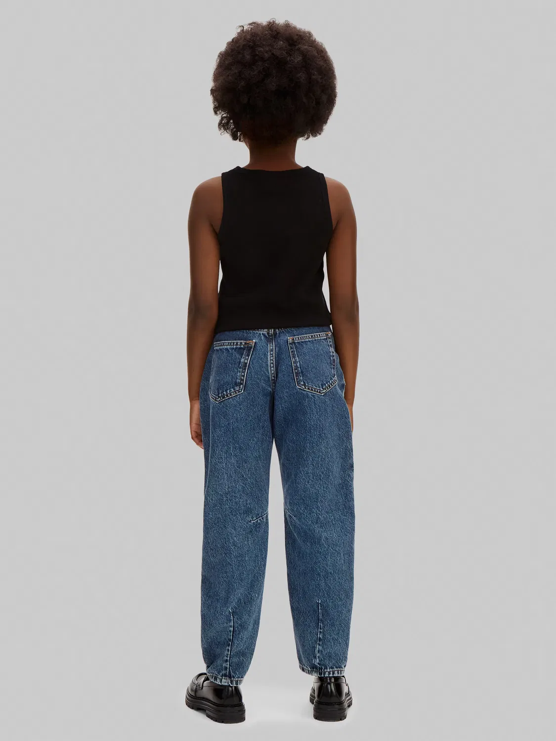 Детские джинсы для девочки barrel Calvin Klein, Azul — фото 2