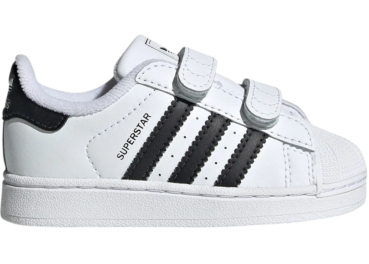 Детские кроссовки с застежкой-липучкой Adidas Superstar II Comfort Closure, Cloud White Core Black Cloud White