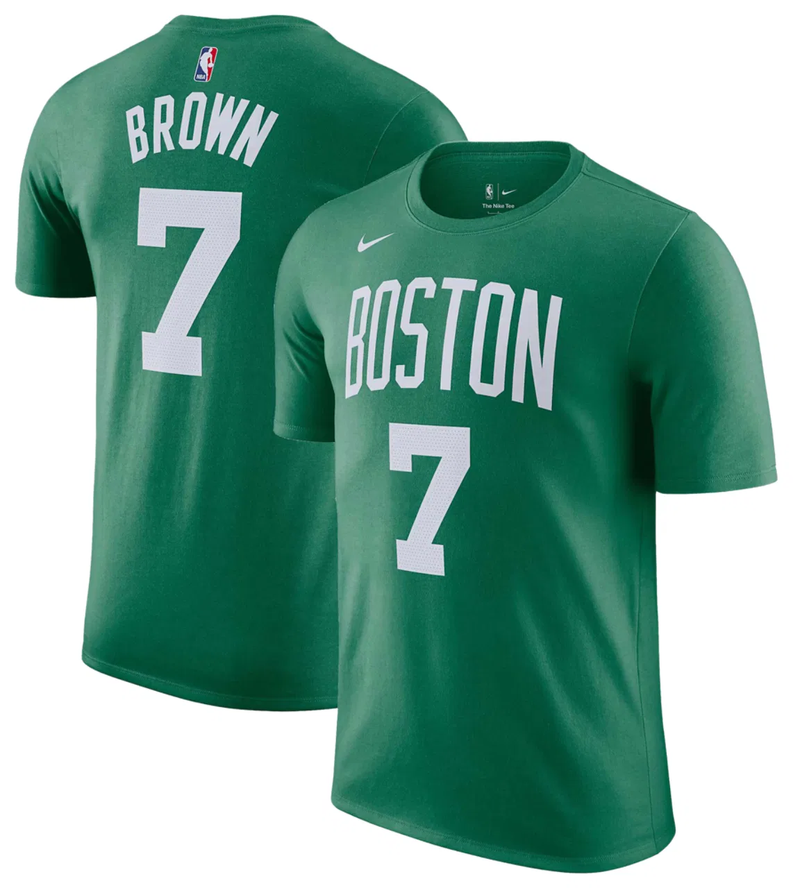 Футболка мужская с именем и номером Celtics Nike, цвет White/Kelly Green