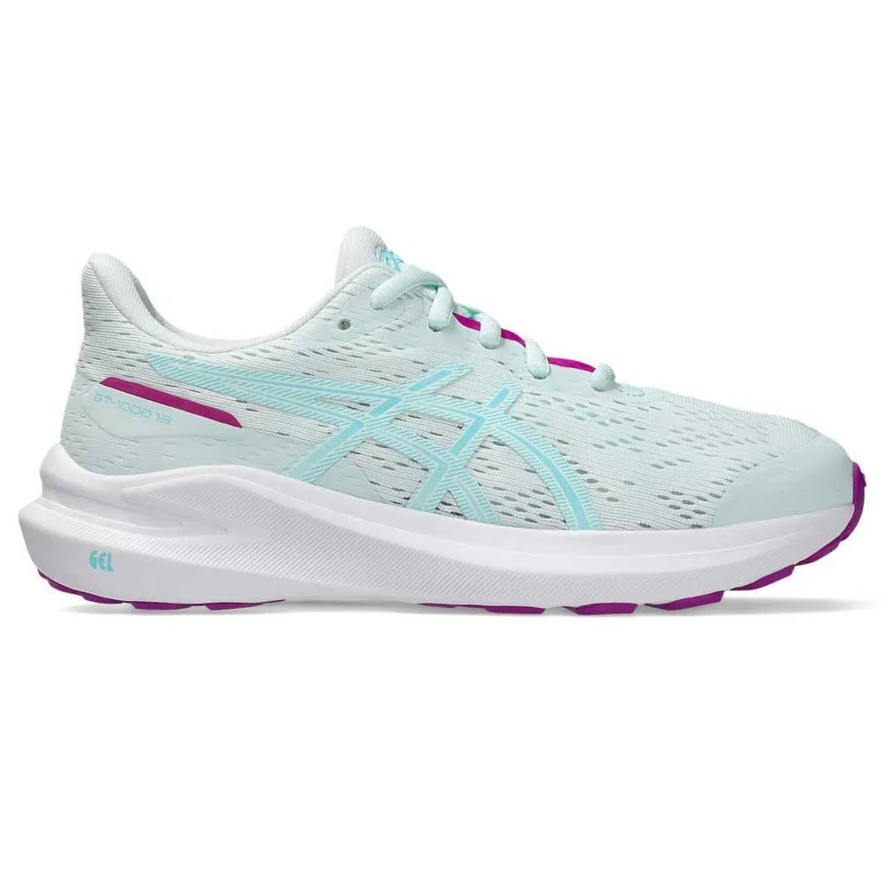 Детские кроссовки для девочек с LITETRUSS GT-1000 13 GS ASICS, Bright Cyan Relaxing Sea