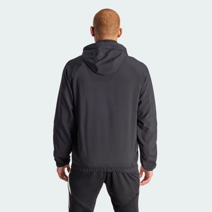 Ветровка спортивная с капюшоном Tiro 24 adidas, Черно-белый — фото 2