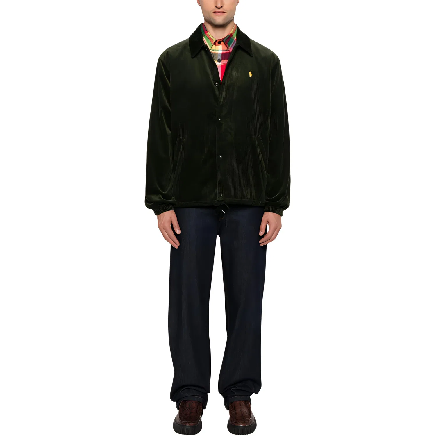 Мужская куртка-бомбер из вельвета Polo Ralph Lauren, Dark Green — фото 3