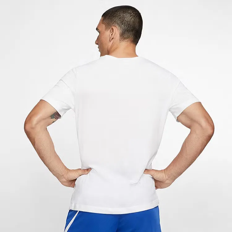 Футболка тренировочная с коротким рукавом Dri-Fit Nike, белый — фото 4
