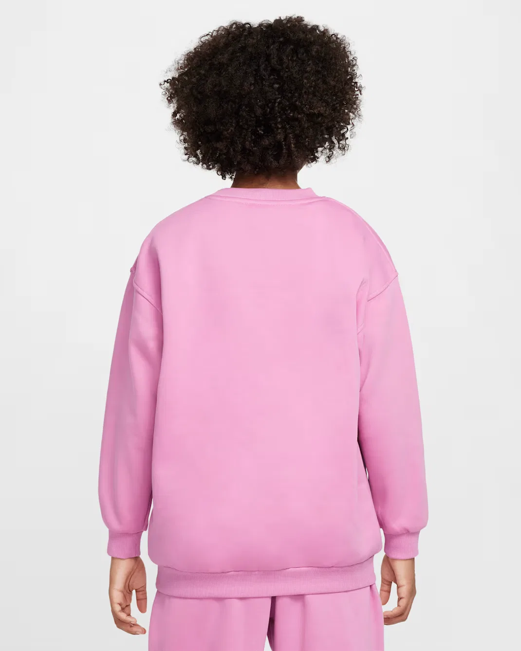 Толстовка оверсайз для детей постарше Nike Sportswear Club Fleece, Magic Flamingo/White — фото 2