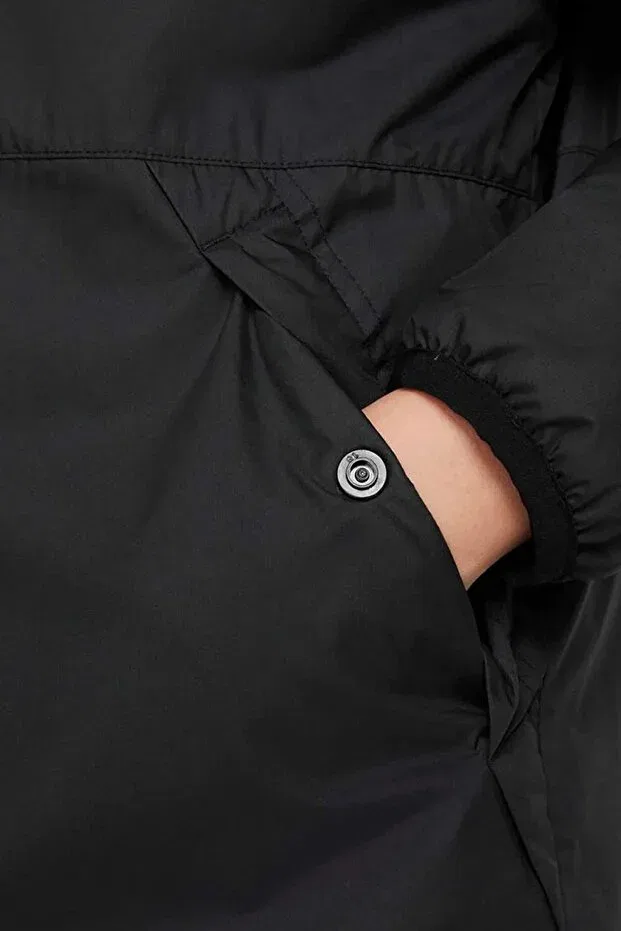 Детское пальто-парка для девочек с капюшоном Nike, Black — фото 3
