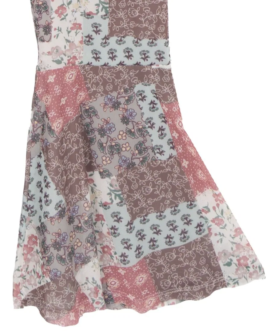 Комплект из футболки и брюк-клеш с принтом, Long Live Cowgirls Tween Diva, Light Brown — фото 4