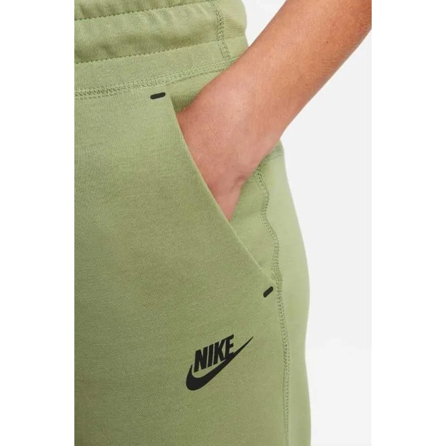 Спортивные брюки Nike Tech Fleece Loose Fit, серые, женские, Зеленый — фото 3