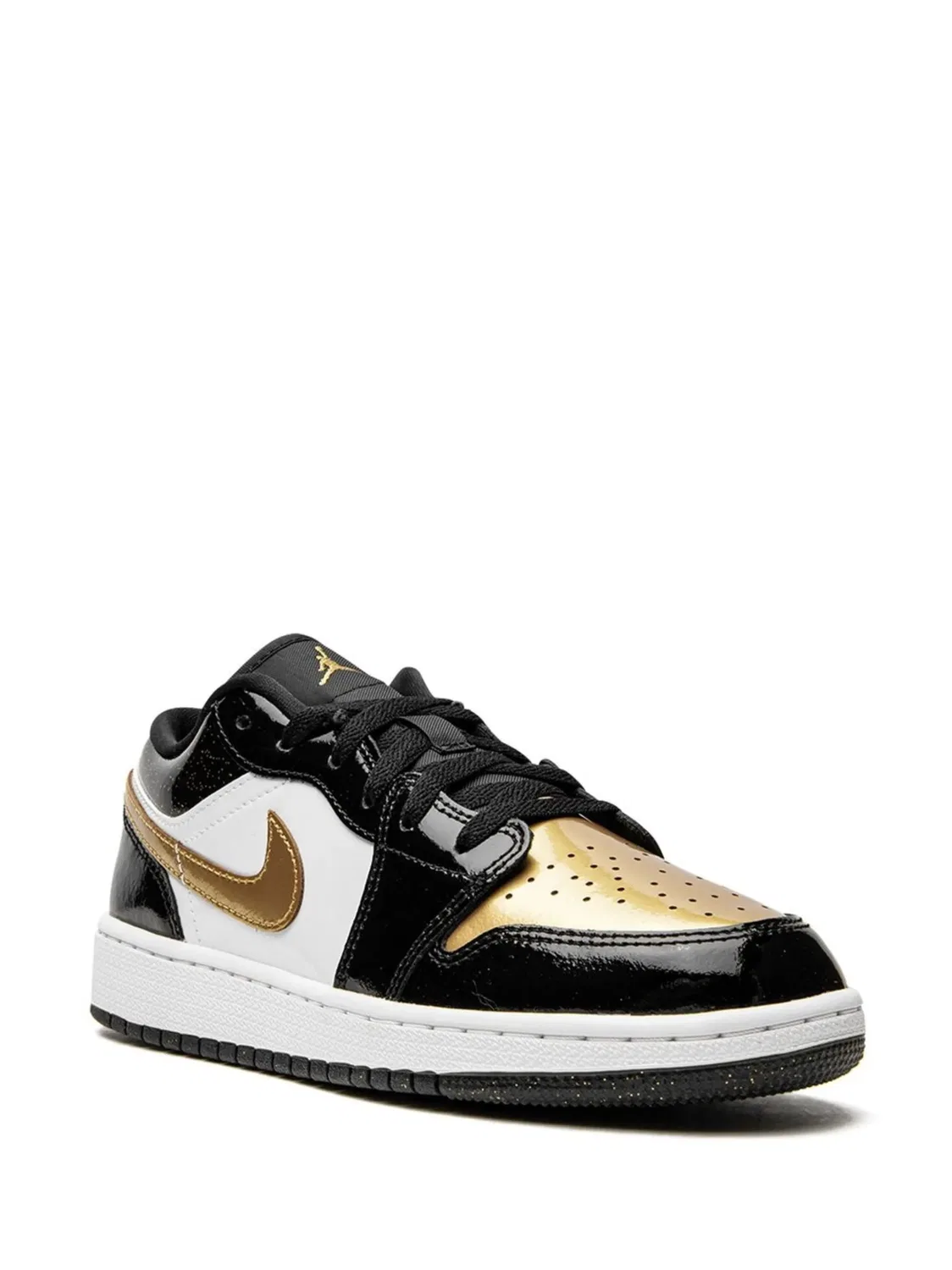 Кроссовки Air Jordan 1 Low SE "Gold Toe", черный — фото 2