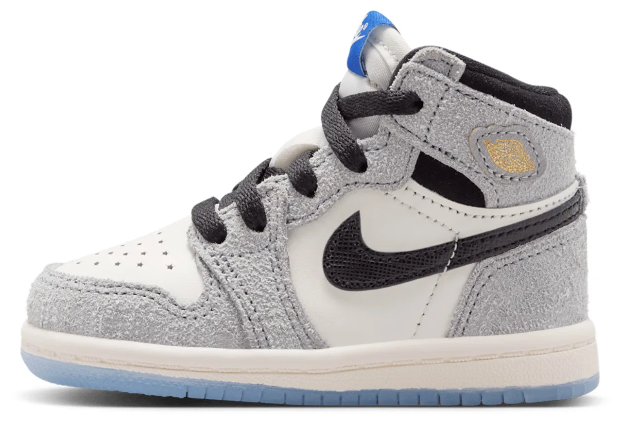 Кроссовки для мальчиков Retro 1 High OG Jordan, цвет Game Royal/Cool Grey/Black — фото 2