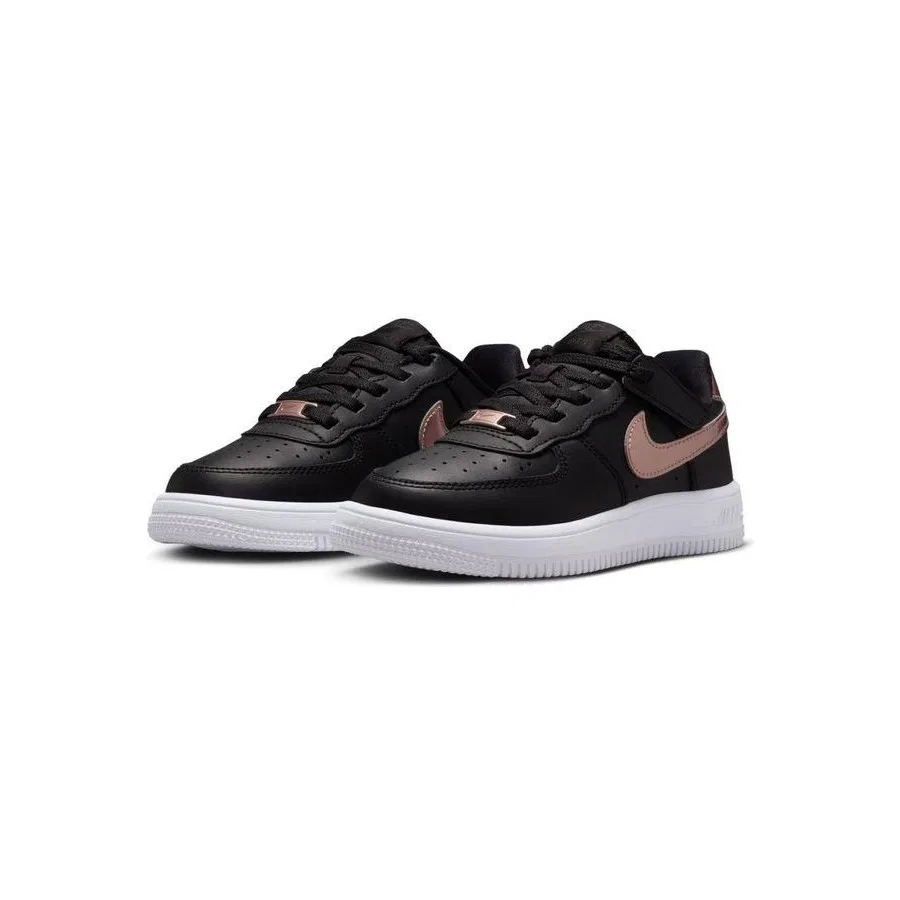 Детские кроссовки с липучками Force 1 Low EasyOn SE PS Nike, Черный