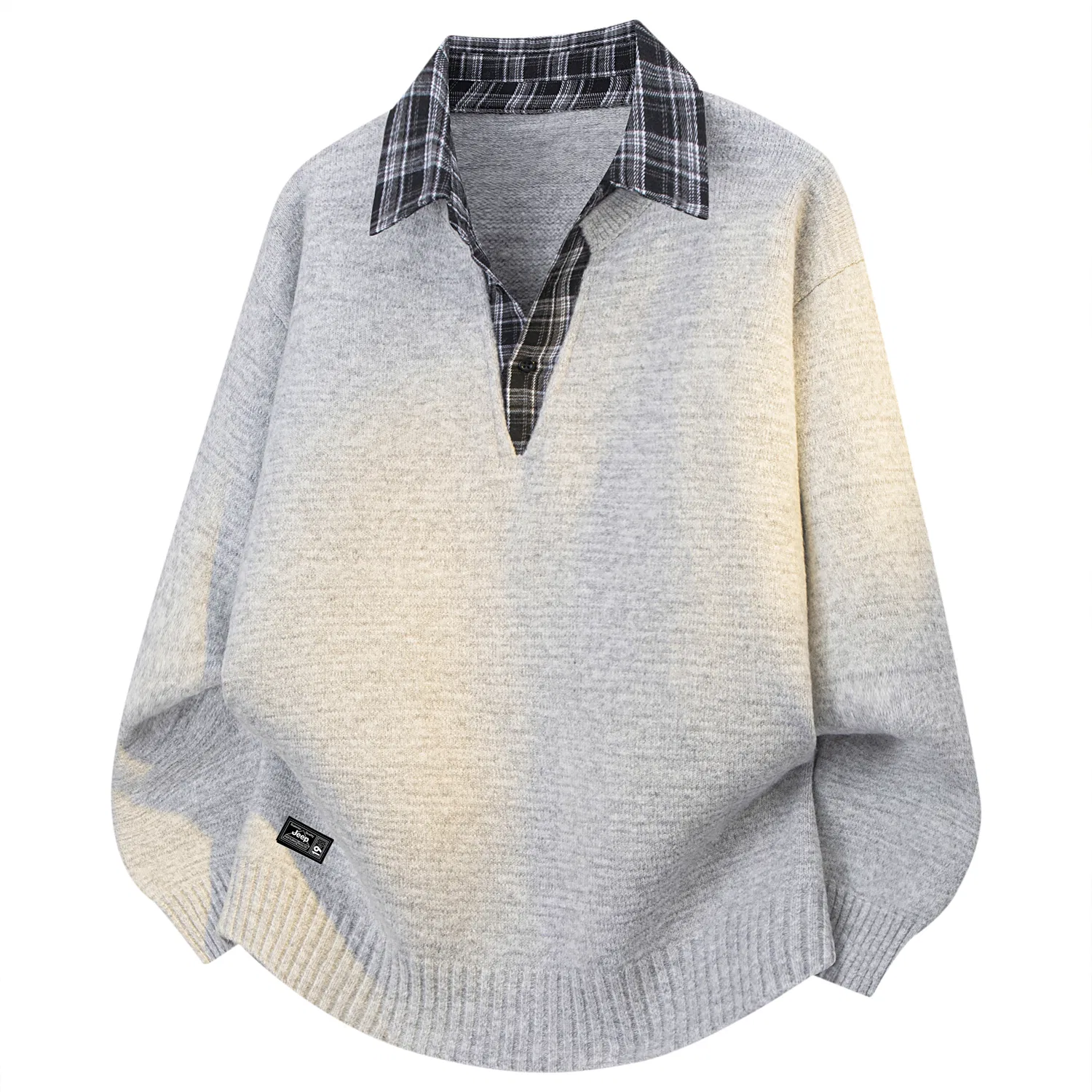 Детский джемпер с лацканом Jeep, Light Gray