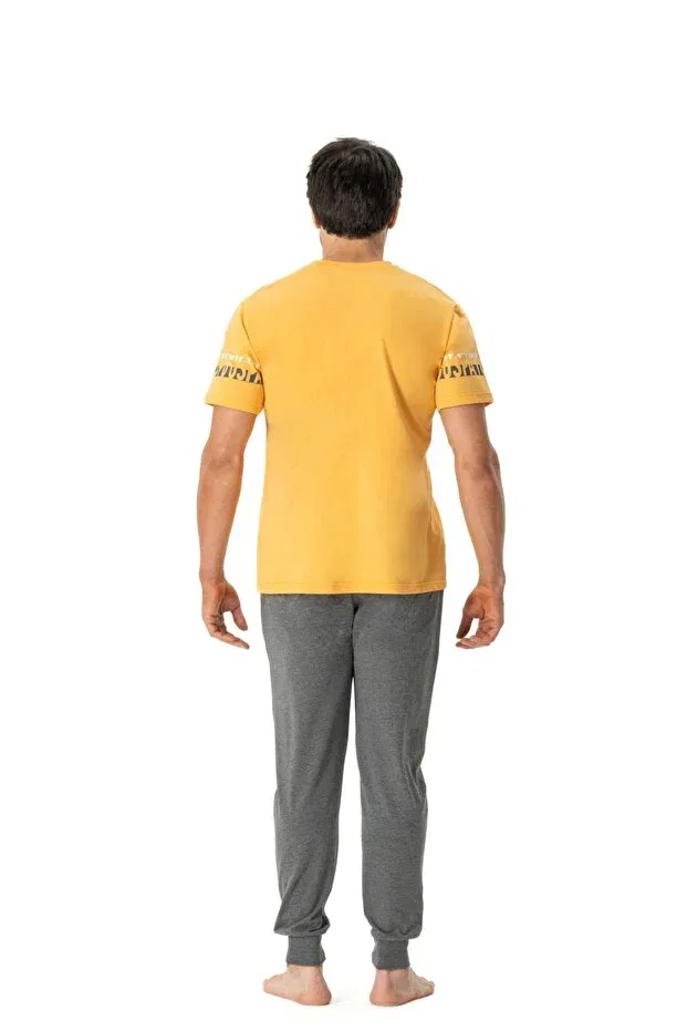 Мужской пижамный комплект с коротким рукавом U.S. Polo Assn., Yellow — фото 3
